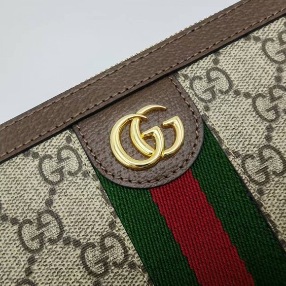 Gucci Red Green Stripe Long Wallet - Picture 3 of 7